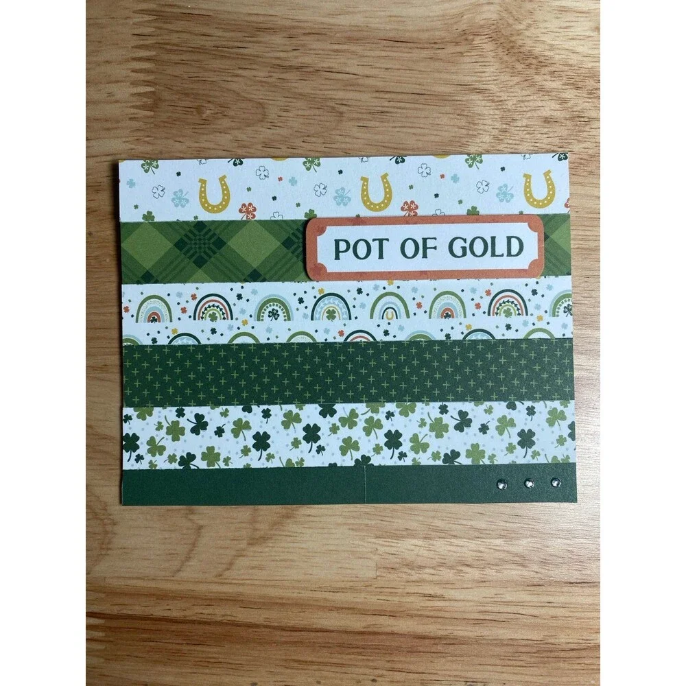 Handmade St. Patrick’s Day Blank Greeting Card A2 & Envelope